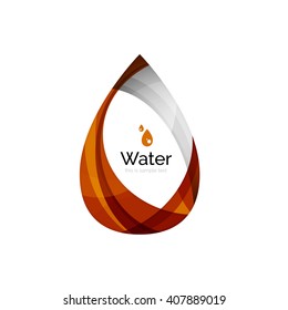 Abstraktes geometrisches Wassertropfen-Design - Logo oder Hintergrund
