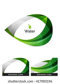 Abstract geometric water drop design - logo icon or background