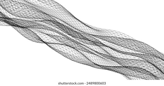 Abstractas onda geométrica 3d ilustración