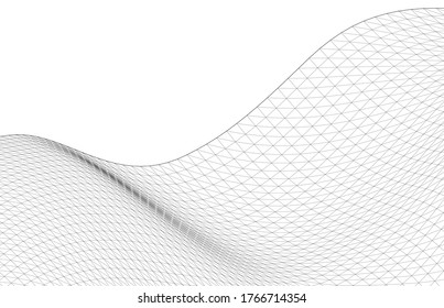 
abstract geometric wave 3d surface