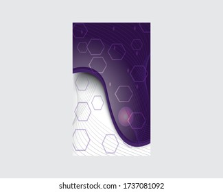 Abstract geometric and wave background - notebook or magazine cover - flyer design - ready to print vector