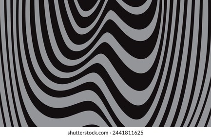 abstract geometric wave line pattern art vector illustration