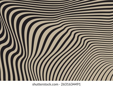 abstract geometric wave line pattern art vector illustration.