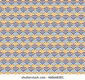 Abstract geometric wave pattern. Pattern can be used for wallpaper, cover fill, web page background, surface textures. Vector linen texture.
