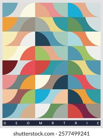abstract geometric wave pattern cover template design background