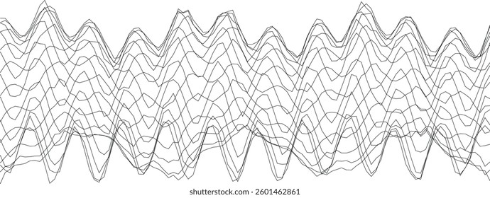 Abstract geometric wave pattern design for modern art and graphics.
