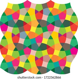 Abstract geometric wave pattern. Oriental appearance. Vector illustration. Element to continue constructing with.