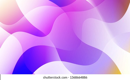 Abstract Geometric Wave Shape with Gradient Soft Colorful Background. For Your Design Wallpaper, Presentation, Banner, Flyer, Cover Page, Landing Page. Vector Illustration
