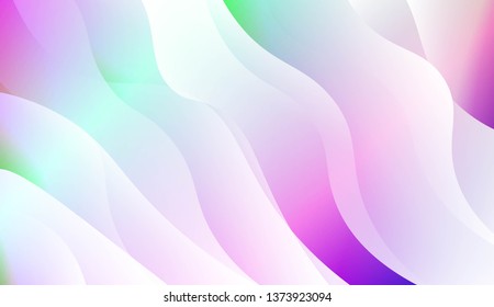 Abstract Geometric Wave Shape with Gradient Soft Colorful Background. For Your Design Wallpaper, Presentation, Banner, Flyer, Cover Page, Landing Page. Vector Illustration