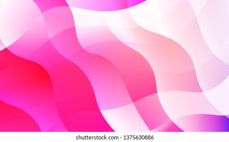 Abstract Geometric Wave Shape with Gradient Soft Colorful Background. For Your Design Wallpaper, Presentation, Banner, Flyer, Cover Page, Landing Page. Vector Illustration