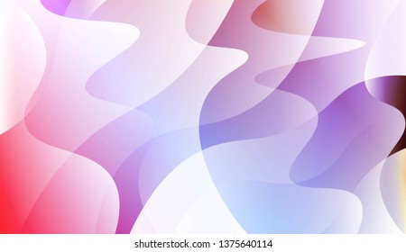 Abstract Geometric Wave Shape with Gradient Soft Colorful Background. For Your Design Wallpaper, Presentation, Banner, Flyer, Cover Page, Landing Page. Vector Illustration