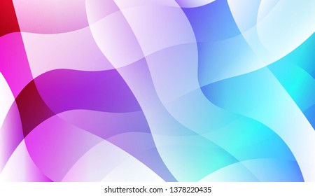 Abstract Geometric Wave Shape with Gradient Soft Colorful Background. For Your Design Wallpaper, Presentation, Banner, Flyer, Cover Page, Landing Page. Vector Illustration