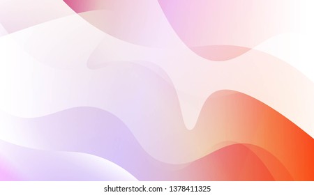 Abstract Geometric Wave Shape with Gradient Soft Colorful Background. For Your Design Wallpaper, Presentation, Banner, Flyer, Cover Page, Landing Page. Vector Illustration