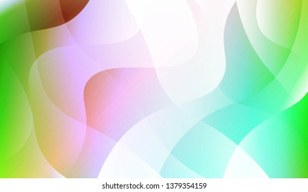 Abstract Geometric Wave Shape with Gradient Soft Colorful Background. For Your Design Wallpaper, Presentation, Banner, Flyer, Cover Page, Landing Page. Vector Illustration