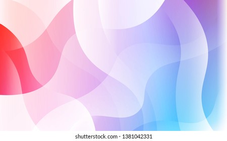 Abstract Geometric Wave Shape with Gradient Soft Colorful Background. For Your Design Wallpaper, Presentation, Banner, Flyer, Cover Page, Landing Page. Vector Illustration