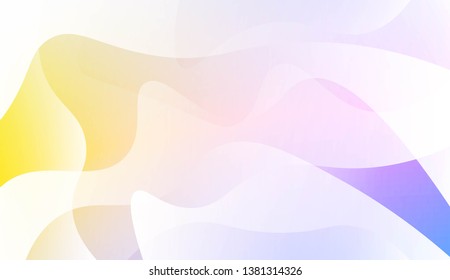 Abstract Geometric Wave Shape with Gradient Soft Colorful Background. For Your Design Wallpaper, Presentation, Banner, Flyer, Cover Page, Landing Page. Vector Illustration