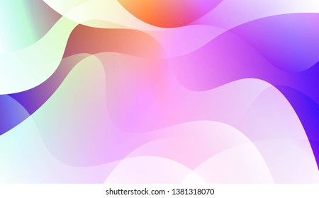 Abstract Geometric Wave Shape with Gradient Soft Colorful Background. For Your Design Wallpaper, Presentation, Banner, Flyer, Cover Page, Landing Page. Vector Illustration