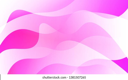 Abstract Geometric Wave Shape with Gradient Soft Colorful Background. For Your Design Wallpaper, Presentation, Banner, Flyer, Cover Page, Landing Page. Vector Illustration
