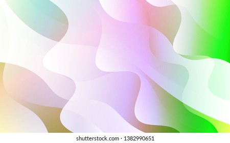 Abstract Geometric Wave Shape with Gradient Soft Colorful Background. For Your Design Wallpaper, Presentation, Banner, Flyer, Cover Page, Landing Page. Vector Illustration