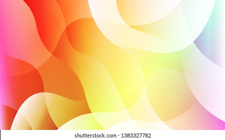 Abstract Geometric Wave Shape with Gradient Soft Colorful Background. For Your Design Wallpaper, Presentation, Banner, Flyer, Cover Page, Landing Page. Vector Illustration