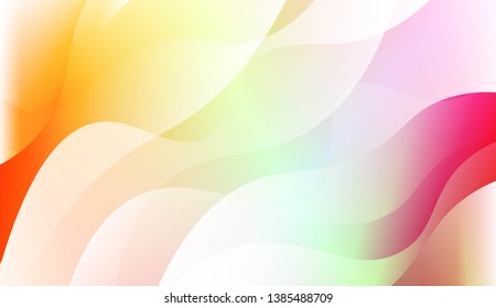 Abstract Geometric Wave Shape with Gradient Soft Colorful Background. For Your Design Wallpaper, Presentation, Banner, Flyer, Cover Page, Landing Page. Vector Illustration