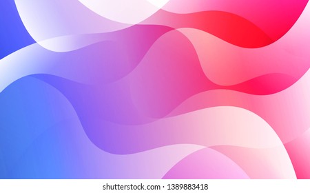 Abstract Geometric Wave Shape with Gradient Soft Colorful Background. For Your Design Wallpaper, Presentation, Banner, Flyer, Cover Page, Landing Page. Vector Illustration