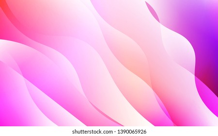 Abstract Geometric Wave Shape with Gradient Soft Colorful Background. For Your Design Wallpaper, Presentation, Banner, Flyer, Cover Page, Landing Page. Vector Illustration
