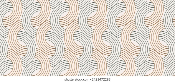 Abstract geometric wave spiral retro pattern background. Traditional wave pattern