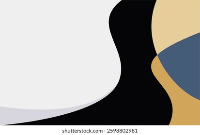 Abstract geometric wave wide background banner