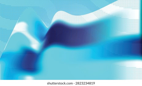 Abstract geometric waves with gradient color overlay on transparent background design