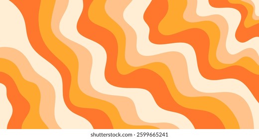 Abstract Geometric Wavy Background. Cool Funky Art Vector Design. Groovy Trippy Hippy Pattern. Psychedelic Y2k Texture. Retro Fun Bg. 