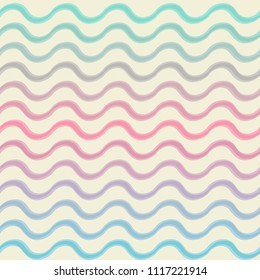 Abstract geometric wavy background, vector illustration.
