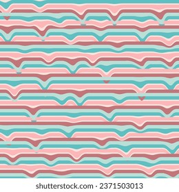 Abstract geometric wavy blue and pink background. Vector illustration	