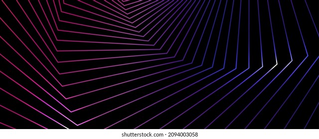 Resumen líneas de gradiente ondulado geométrico ilustración patrón de banner vector