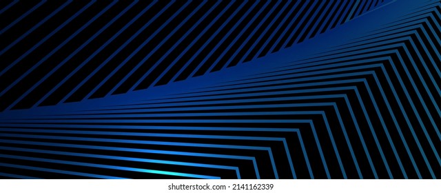 Resumen líneas de gradiente ondulado geométrico ilustración patrón de banner vector