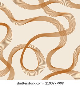 Abstract geometric wavy lines pattern. Vector Illustration.