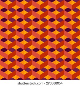 Abstract geometric wavy seamless pattern in bold colors