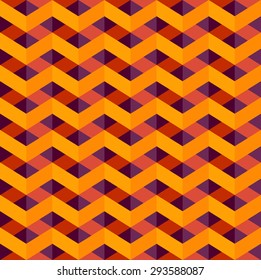 Abstract geometric wavy seamless pattern in bold colors