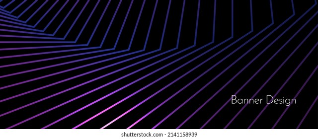 Abstract geometric wavy shiny gradient lines illustration 