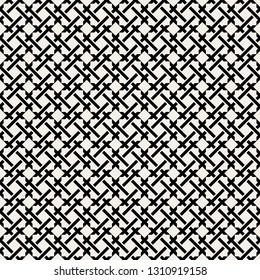 Abstract geometric weave pattern with lines, squares. Seamless vector background.