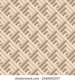 abstract geometric weaving pattern seamless beige background illustration vector texture template