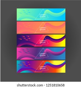 Abstract geometric web design banner template simple banner tamplate colorful banner template