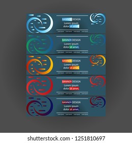 Abstract geometric web design banner template simple banner tamplate colorful banner template