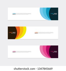 Abstract geometric web design banner template isolated on grey background. Landing page Web Design Elements EPS 10