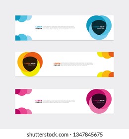 Abstract geometric web design banner template isolated on grey background. Landing page Web Design Elements EPS 10