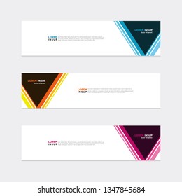 Abstract geometric web design banner template isolated on grey background. Landing page Web Design Elements EPS 10