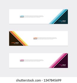 Abstract geometric web design banner template isolated on grey background. Landing page Web Design Elements EPS 10