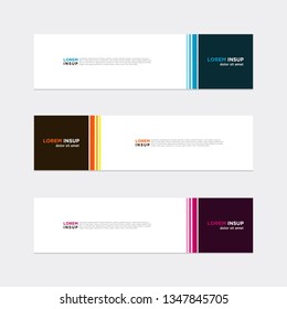 Abstract geometric web design banner template isolated on grey background. Landing page Web Design Elements EPS 10