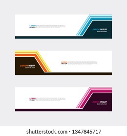 Abstract geometric web design banner template isolated on grey background. Landing page Web Design Elements EPS 10
