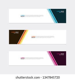 Abstract geometric web design banner template isolated on grey background. Landing page Web Design Elements EPS 10